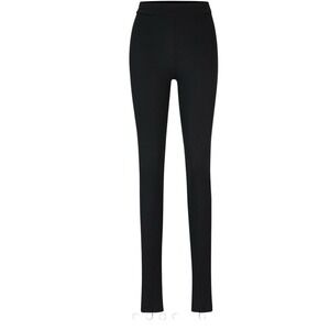 NAOMI X BOSS LEGGINGS IN STRETCH JERSEY WITH ZIP HEMS black size 0